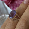 Beautiful 925 Sterling Silver Amethyst Ring Size 5