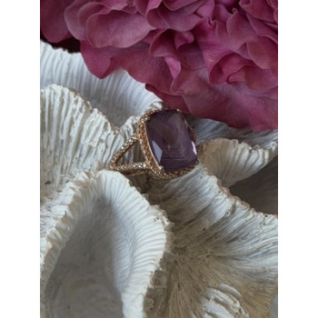 Beautiful 925 Sterling Silver Amethyst Ring Size 5