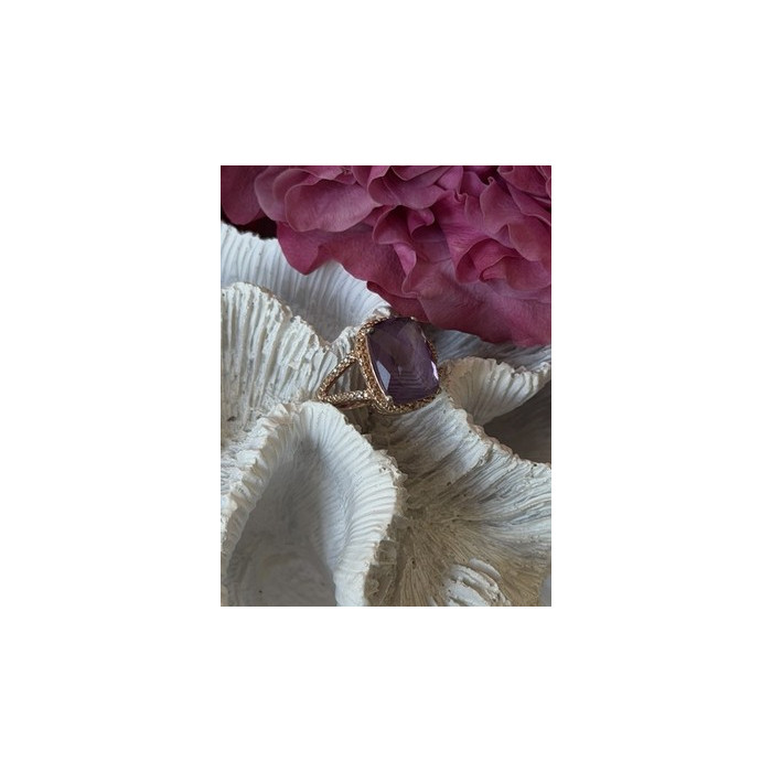 Beautiful 925 Sterling Silver Amethyst Ring Size 5