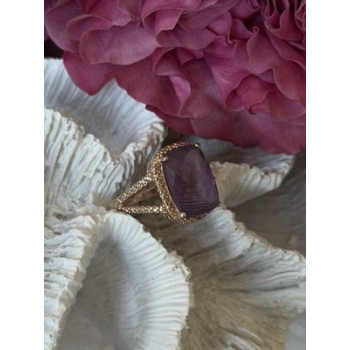 Beautiful 925 Sterling Silver Amethyst Ring Size 5