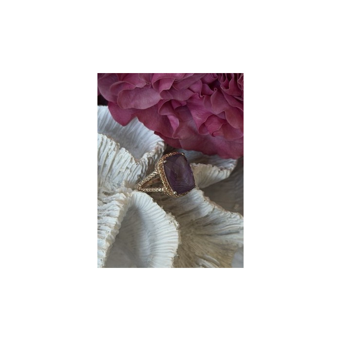 Beautiful 925 Sterling Silver Amethyst Ring Size 5