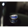 925 Sterling Silver Blue Topaz Ring Size 7.5