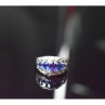 925 Sterling Silver Blue Topaz Ring Size 7.5
