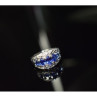 925 Sterling Silver Blue Topaz Ring Size 7.5