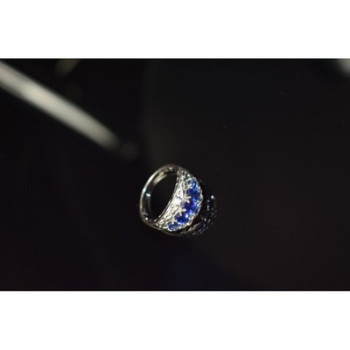 925 Sterling Silver Blue Topaz Ring Size 7.5