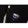 925 Sterling Silver Blue Topaz Ring Size 7.5