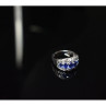 925 Sterling Silver Blue Topaz Ring Size 7.5