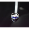 925 Sterling Silver Blue Topaz Ring Size 7.5