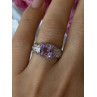 Lovely 925 Sterling Silver Amethyst Ring Size 7