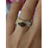 Vintage 925 Sterling Silver Amber Ring Size 7