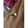 Vintage 925 Sterling Silver Amber Ring Size 7