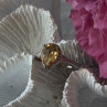 925 Sterling Silver Citrine Ring Size 7