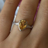925 Sterling Silver Citrine Ring Size 7