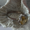 925 Sterling Silver Citrine Ring Size 7