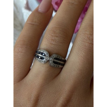 Vintage 925 Sterling Silver Sapphire & Beryl Ring Size 7