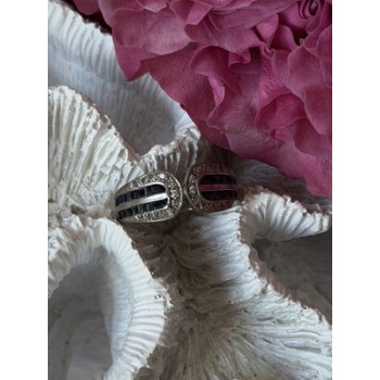 Vintage 925 Sterling Silver Sapphire & Beryl Ring Size 7