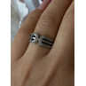 Vintage 925 Sterling Silver Sapphire & Beryl Ring Size 7