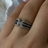 Vintage 925 Sterling Silver Sapphire & Beryl Ring Size 7