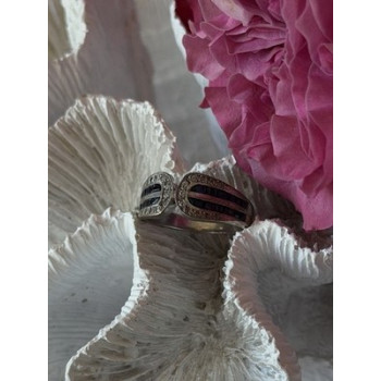 Vintage 925 Sterling Silver Sapphire & Beryl Ring Size 7