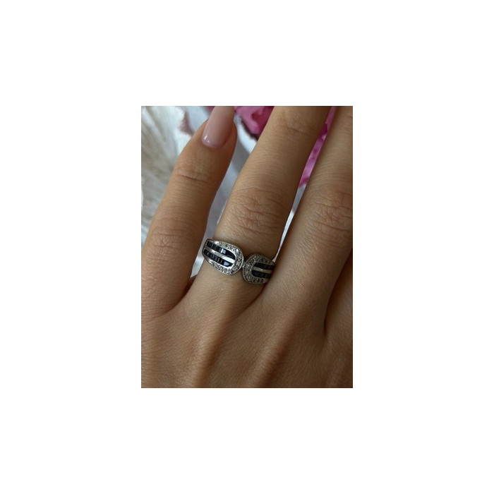 Vintage 925 Sterling Silver Sapphire & Beryl Ring Size 7