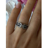 Vintage 925 Sterling Silver Sapphire & Beryl Ring Size 7