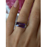 925 Sterling Silver Amethyst Ring Size 7
