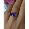 925 Sterling Silver Amethyst Ring Size 7