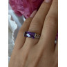 925 Sterling Silver Amethyst Ring Size 7