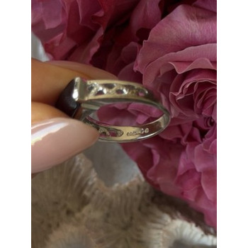 925 Sterling Silver Amethyst Ring Size 7