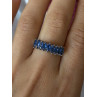 925 Sterling Silver Sapphire Ring Size 8