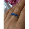 925 Sterling Silver Sapphire Ring Size 8