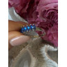 925 Sterling Silver Sapphire Ring Size 8