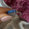 925 Sterling Silver Sapphire Ring Size 8