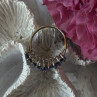 925 Sterling Silver Sapphire Ring Size 8