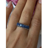 925 Sterling Silver Sapphire Ring Size 8
