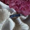 925 Sterling Silver Sapphire Ring Size 8