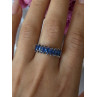 925 Sterling Silver Sapphire Ring Size 8