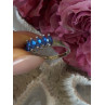 925 Sterling Silver Sapphire Ring Size 8