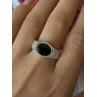 Mens 925 Sterling Silver Onyx Ring Size 12