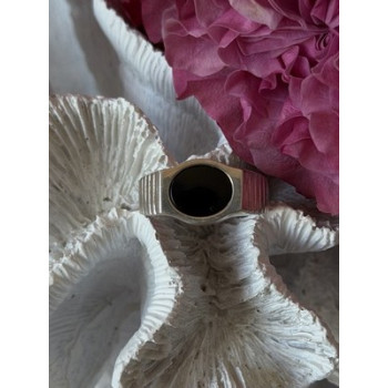 Mens 925 Sterling Silver Onyx Ring Size 12