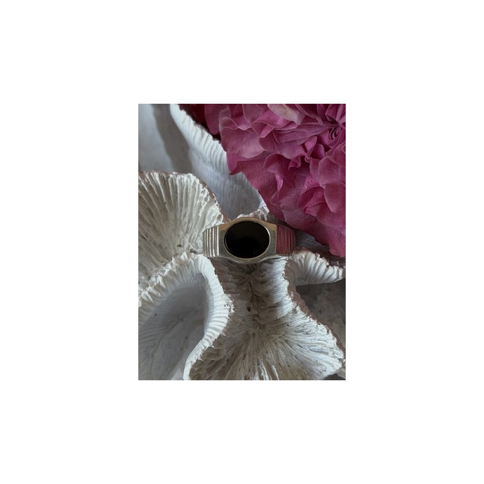 Mens 925 Sterling Silver Onyx Ring Size 12