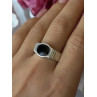 Mens 925 Sterling Silver Onyx Ring Size 12