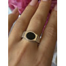 Mens 925 Sterling Silver Onyx Ring Size 12
