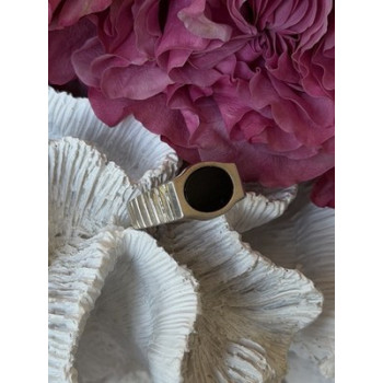 Mens 925 Sterling Silver Onyx Ring Size 12