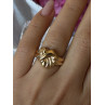 925 Sterling Silver Gold Plated Ring Size 7