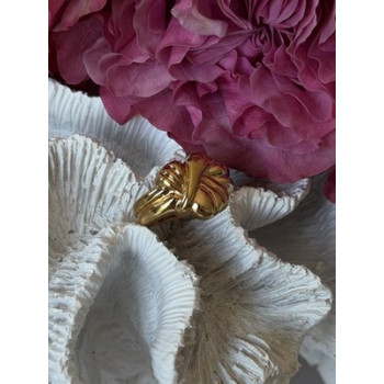 925 Sterling Silver Gold Plated Ring Size 7