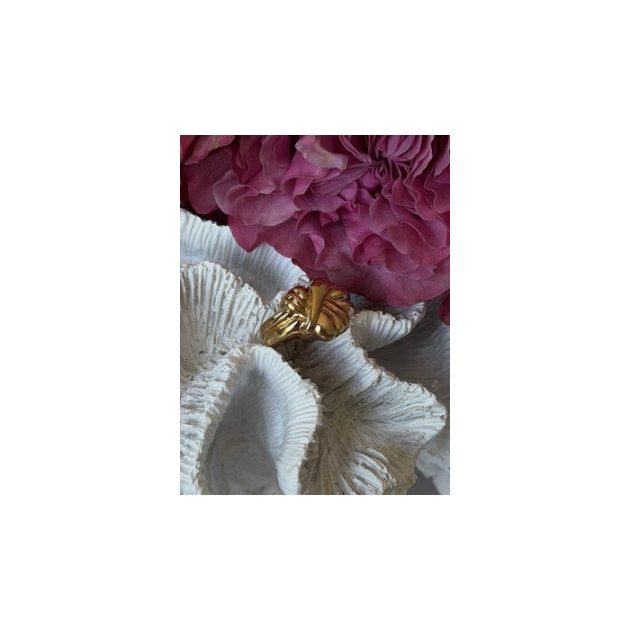 925 Sterling Silver Gold Plated Ring Size 7