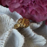 925 Sterling Silver Gold Plated Ring Size 7