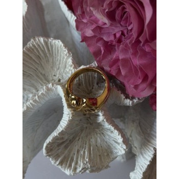 925 Sterling Silver Gold Plated Ring Size 7