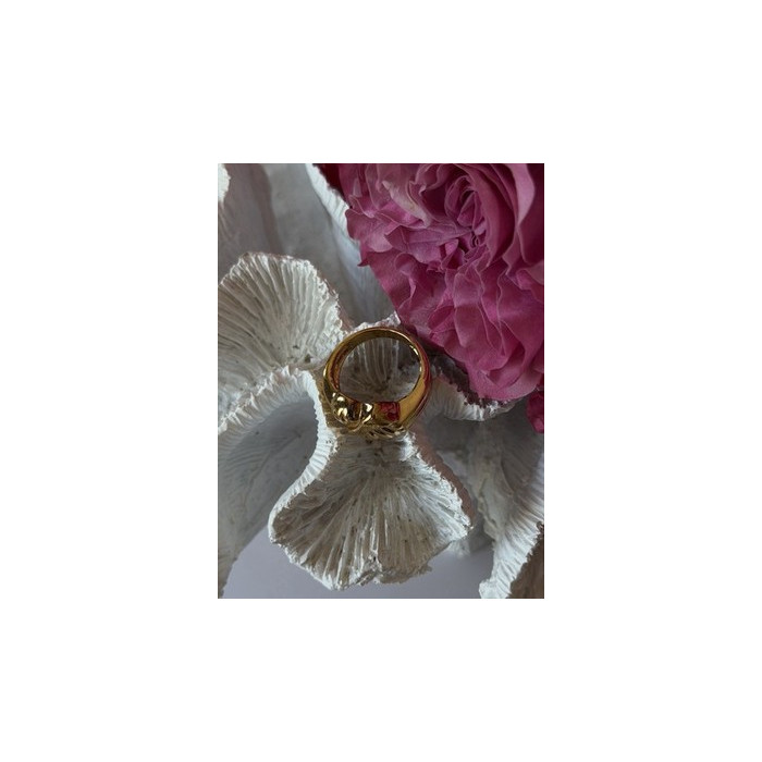 925 Sterling Silver Gold Plated Ring Size 7